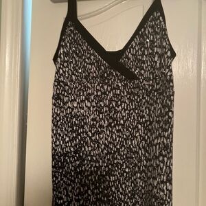 INC black-and-white sparkly top XL